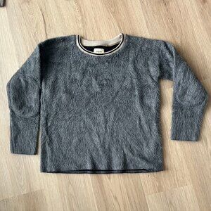 ** Bellerose gray fuzzy crew neck sweatshirt sweater size 2